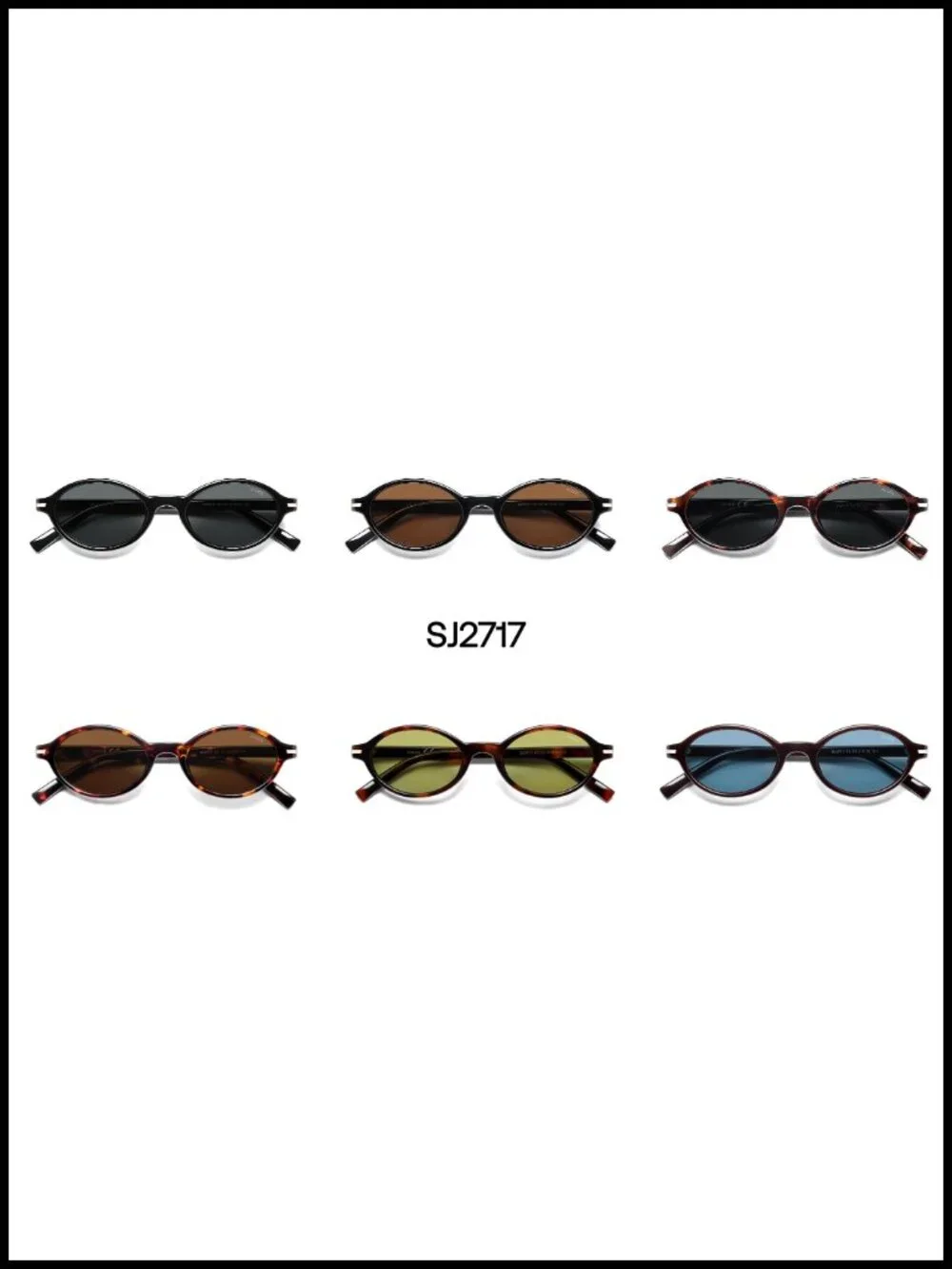 Trendy Narrow Oval Polarized Sunglasses Retro 90s Y2k Small Round Vintage